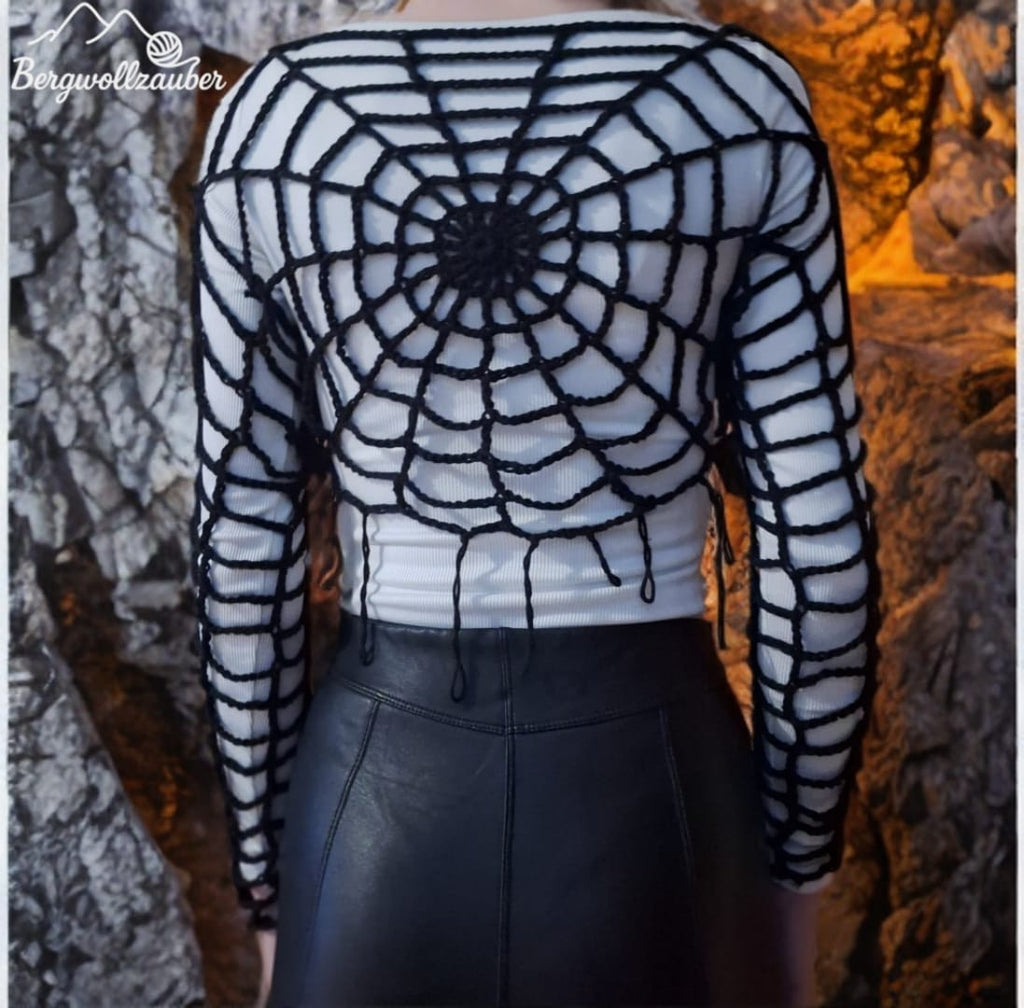 gehäkeltes Spinnennetztop