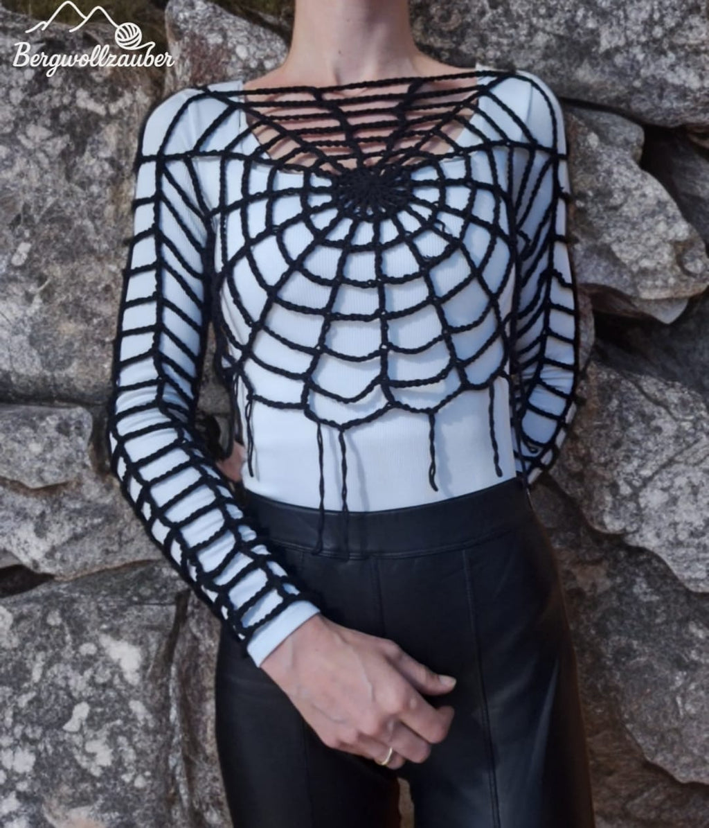 gehäkeltes Spinnennetztop