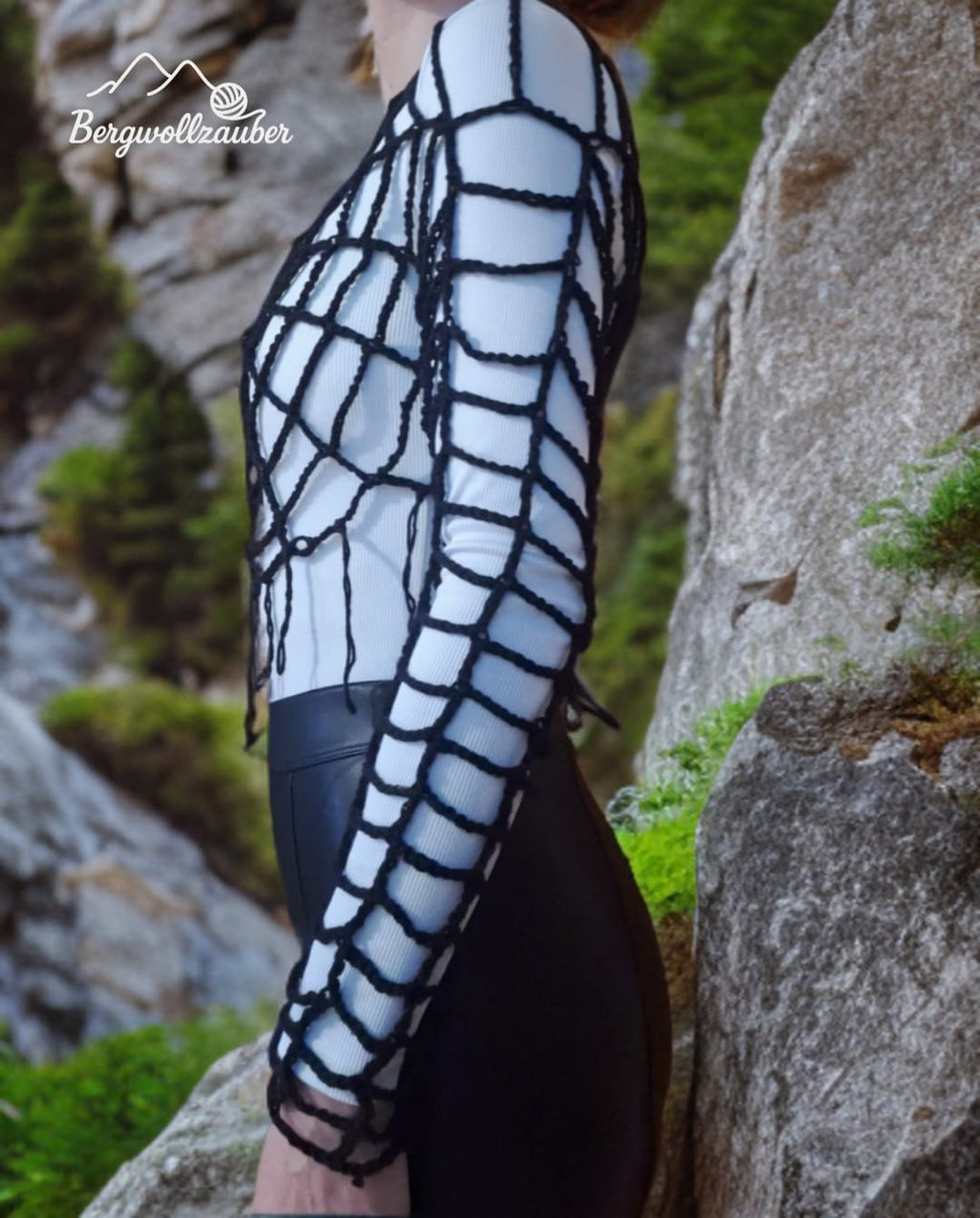 gehäkeltes Spinnennetztop