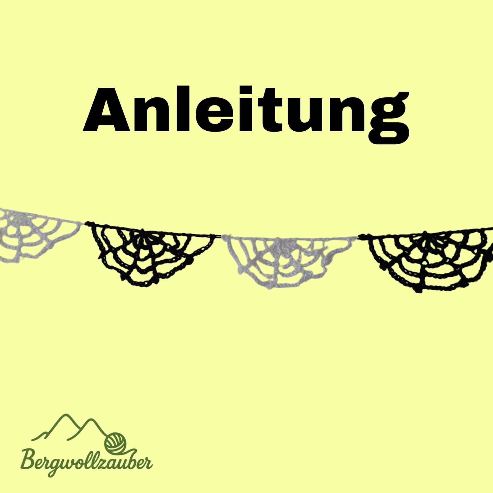 Anleitung Spinnennetzgirlande